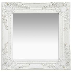 vidaXL espejo de pared estilo barroco blanco 40x40 cm