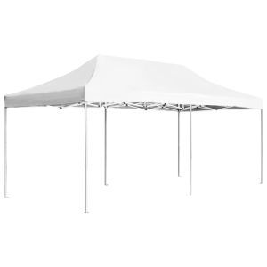 vidaXL carpa plegable profesional de aluminio blanco 6x3 m