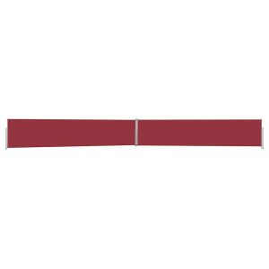 vidaXL toldo lateral retráctil para patio rojo 140x1200 cm