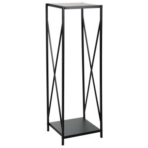 Leñero de metal negro 34x34x111