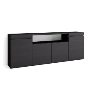 Aparador para salón, 200x75x35cm, negro rf2292