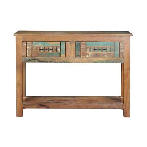 Consola hyderabad de madera reciclada en color multicolor 105 cm