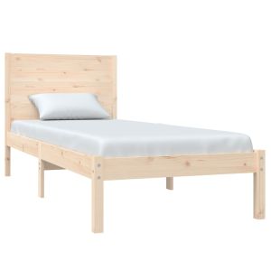 vidaXL estructura de cama madera maciza 75x190 cm