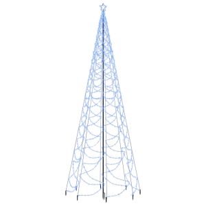 vidaXL árbol de navidad con poste de metal 1400 LEDs azul 5 m