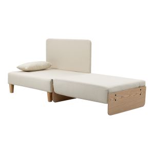 Sillón cama para 1 seinlus 81x88x68 cm - beige [en.casa]