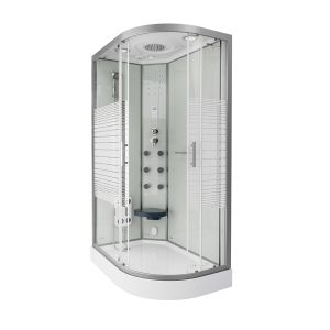 Ducha de vapor white pearl con cascada 120 x 80 cm – derecha
