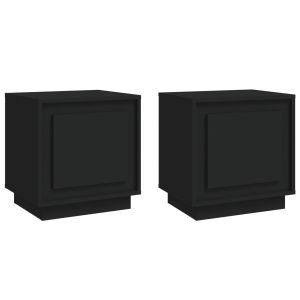 Casa lúmina - set  de 2 mesita de noche negro madeira  44 x 35 x 45 cm