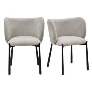 Soan-silla de mesa de luxury grège (x2)