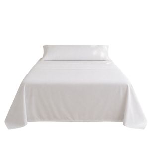 Juego de sábanas blanco cama 135cm 144 hilos donegal collections