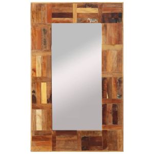 Espejo de pared madera maciza reciclada 50x80 cm