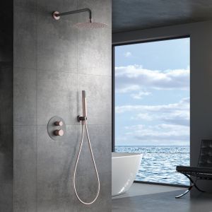 Imex - columna ducha empotrada termostática gris serie line