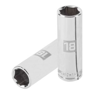 Llave vaso hexagonal larga, cuadro 1/2" - 18 mm
