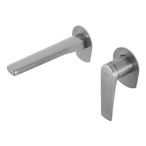Mice - grifo monomando empotrado para lavabo de acero inox