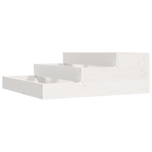 vidaXL jardinera de madera maciza de pino blanco 78x78x27 cm