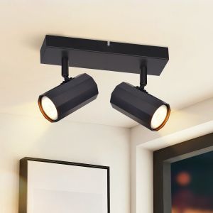 Nettlife lámpara de techo negro gu10 10.5x5.9