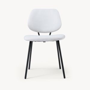 Juego de 6 sillas de comedor köma tela acero 78x49x55cm gris claro