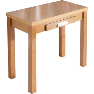 Momma Home mesa cocina extensible Hena, sobre MDF Roble y patas madera