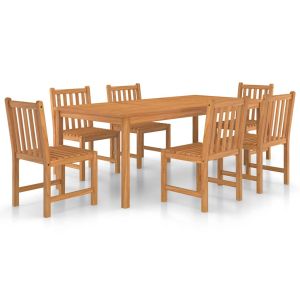 vidaXL conjunto de comedor de jardín de 7 piezas, 200 x 100 cm, madera
