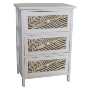 Cajonera de madera blanco 40x29x58