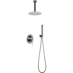Imex - columna ducha empotrada con grifo gris serie top
