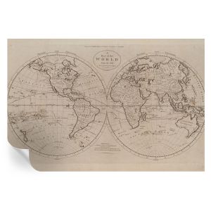 Papel pintado para paredes mapa antiguo 104x152 tulup