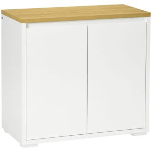 Aparador de salón 80x37x75 cm color blanco Homcom