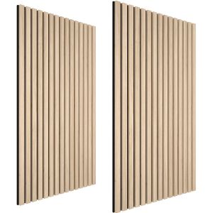 2 paneles de pared madera mdf 110 x 50 cm, roble claro