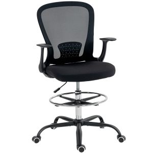 Silla de oficina tejido de malla (100% poliéster) negro 62x59x119 cm