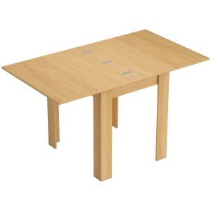 Mesa comedor extensible 140x80x77.5 cm color marrón Homcom, hogar - cocina