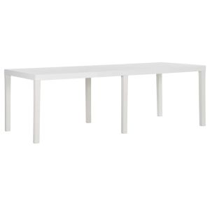 vidaXL mesa de jardín pp blanco 220x90x72 cm