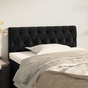 Cabecero de terciopelo negro 90x7x78/88 cm eso8868