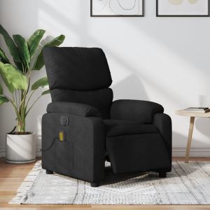 Sillón reclinable de masaje eléctrico tela negro qweo9405