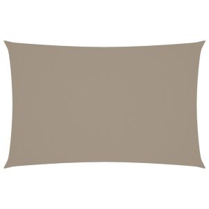 vidaXL toldo de vela rectangular tela oxford gris taupe 5x8 m