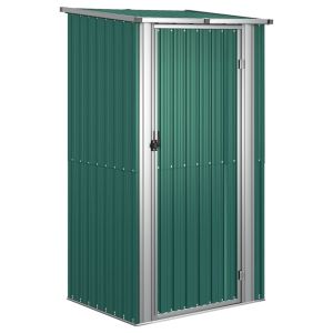 vidaXL caseta de jardín verde 118,5x97x209,5 cm acero galvanizado