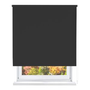 Home mercury- estor enrollable opaco, blackout (negro,90x180cm)