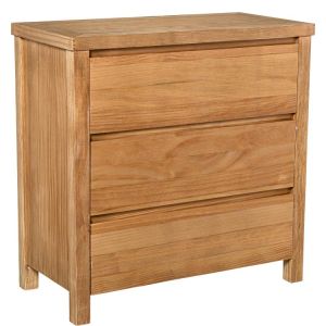Comoda madera natural 3 cajones pino de nueva zelanda