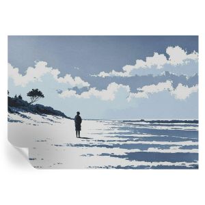 Murales autoadhesivos silencio en la playa 208x146 tulup