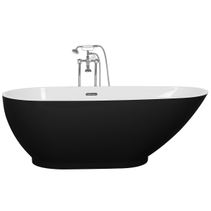 Bañera independiente guiana 173 x 82 cm negro/blanco