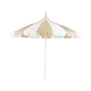 Sombrilla recta 245 cm minoa blanco/beige