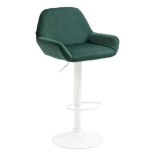Taburete de bar de terciopelo verde - 89-109 cm