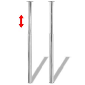 Juego de 2 patas telescópicas ajustables para mesa altura