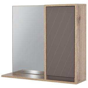 Armario de baño con espejo mdf, melamina de madera color madera