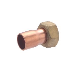 Conector recto de 2 piezas de  12 mm - salida h tuerca prisionera 3/8