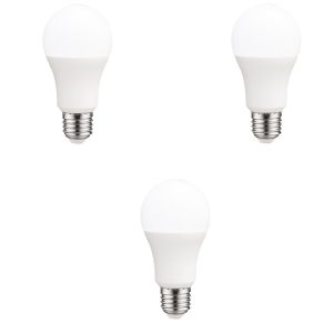 Pack x3 bombillas LED estándar E27 10w luz fría 6000k a2bc