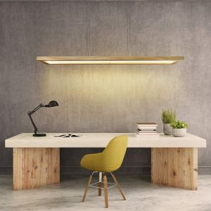 Nettlife lámpara colgar LED madera 100x17