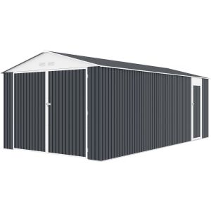 Garaje metálico <<houston>> - 18,56 m² con panel solar - antracita