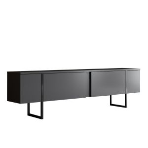 Mueble tv 2 puertas abatibles l180 cm - luxe