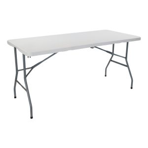 Mesa plegable portátil resina 150cm blanco 7house