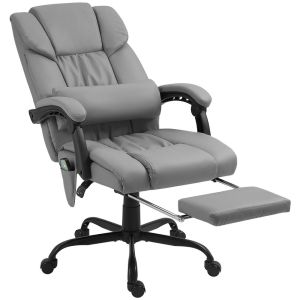Silla de oficina 66x75x122 cm pu color gris vinsetto