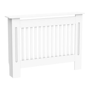 Cubierta de radiador 112x19x81 cm mdf color blanco Homcom